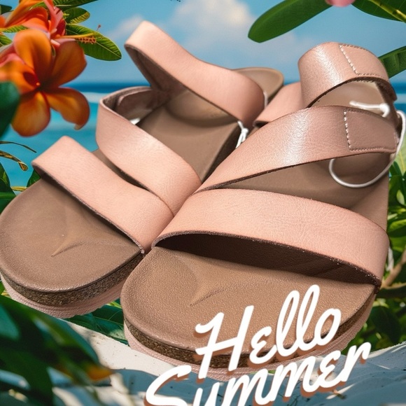 Skechers Women's Tan Sandals with Luxe Foam - Picture 1 of 5